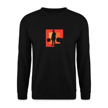 Weightlift Bodybuilding Muskelprotz - Unisex Pullover - Schwarz - Vorne - Alina (178cm) & Michal (187cm)