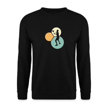 Badminton Sports - Unisex Sweatshirt - black - Front - Alina (178cm) & Michal (187cm)