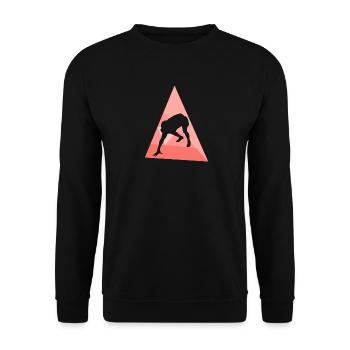 American Football Footballer Quarterback - Unisex Sweatshirt - black - Front - Alina (178cm) & Michal (187cm)