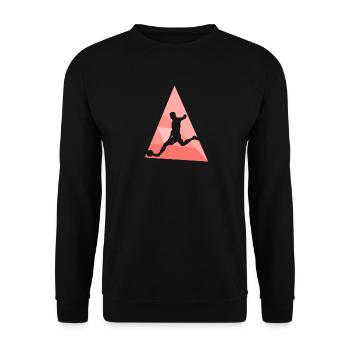 Fussball Kicken Kopfball - Unisex Pullover - Schwarz - Vorne - Alina (178cm) & Michal (187cm)