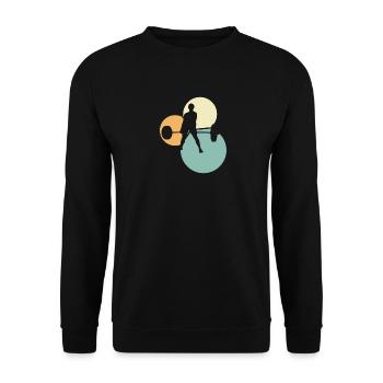 Gym Weightlifting - Unisex Pullover - Schwarz - Vorne - Alina (178cm) & Michal (187cm)