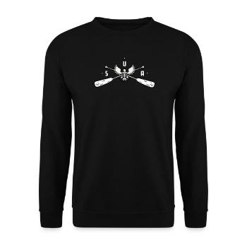 Rowing USA - Unisex Sweatshirt - black - Front - Alina (178cm) & Michal (187cm)