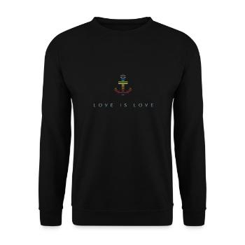 Love is Love - Unisex Pullover - Schwarz - Vorne - Alina (178cm) & Michal (187cm)