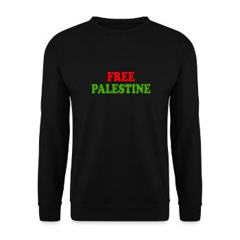 Free palestine - Sweat-shirt Unisexe - noir - Devant - Alina (178cm) & Michal (187cm)