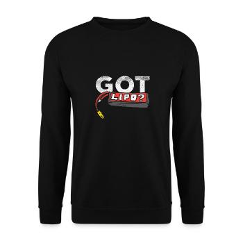 Vous avez Lipo pour les conducteurs de voitures RC - Sweat-shirt Unisexe - noir - Devant - Alina (178cm) & Michal (187cm)