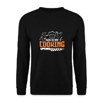 Koch Köchin Kochen Restaurant Kochkunst - Unisex Pullover - Schwarz - Vorne - Alina (178cm) & Michal (187cm)