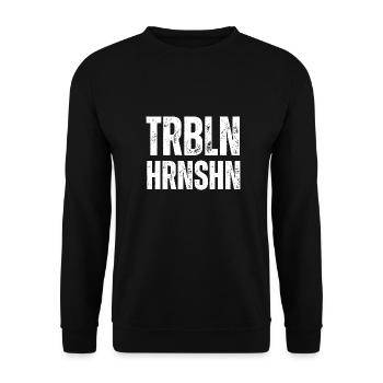 TRBLN HRNSHN - Unisex Pullover - Schwarz - Vorne - Alina (178cm) & Michal (187cm)