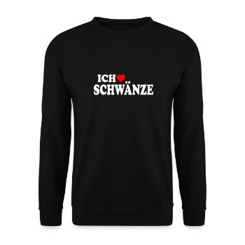 Ich liebe schwänze - Unisex Pullover - Schwarz - Vorne - Alina (178cm) & Michal (187cm)