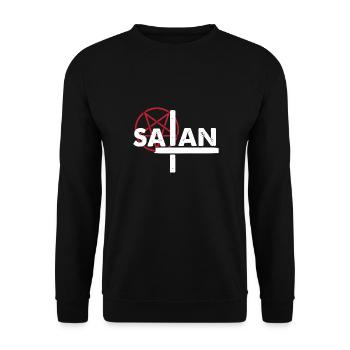 Satan Teufel Gothik Dämon Pentagramm Satanic Hexe - Unisex Pullover - Schwarz - Vorne - Alina (178cm) & Michal (187cm)