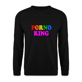 Porno king gay - Unisex Pullover - Schwarz - Vorne - Alina (178cm) & Michal (187cm)