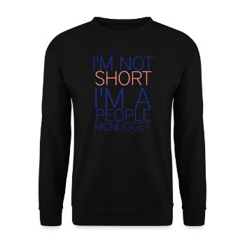 ICH BIN NICHT KLEIN! - Unisex Pullover - Schwarz - Vorne - Alina (178cm) & Michal (187cm)
