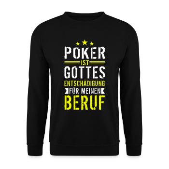 Poker Poker Ass Casino Hold'em All In Gift - Unisex Sweatshirt - black - Front - Alina (178cm) & Michal (187cm)