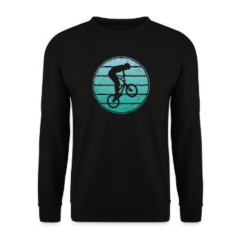 BMX Rider Freestyle Bicycle Bike BMX - Unisex Sweatshirt - black - Front - Alina (178cm) & Michal (187cm)