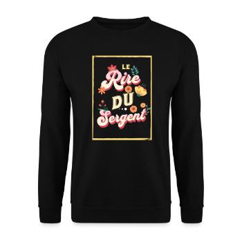 Le Rire du Sergent C - Sweat-shirt Unisexe - noir - Devant - Alina (178cm) & Michal (187cm)