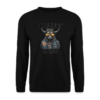 Taurus Gang Zodiac Sign - Unisex Sweatshirt - black - Front - Alina (178cm) & Michal (187cm)