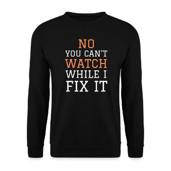 Mechanic Saying | Funny Mechanic Quote - Unisex Sweatshirt - black - Front - Alina (178cm) & Michal (187cm)