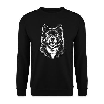 American Akita Portrait Chien Chien - Sweat-shirt Unisexe - noir - Devant - Alina (178cm) & Michal (187cm)