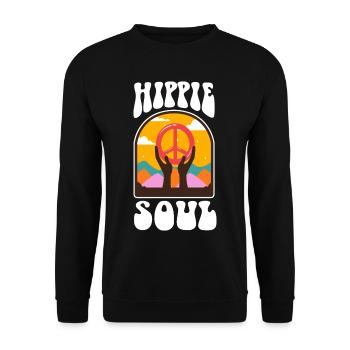 Âme hippie - Sweat-shirt Unisexe - noir - Devant - Alina (178cm) & Michal (187cm)