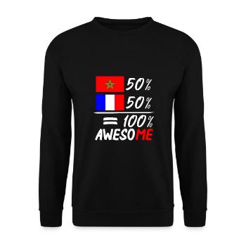 Moitié Français Marocain - Unisex Pullover - Schwarz - Vorne - Alina (178cm) & Michal (187cm)