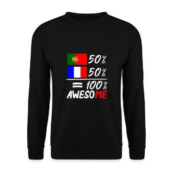 Moitié Français moitié Portugais - Unisex Pullover - Schwarz - Vorne - Alina (178cm) & Michal (187cm)
