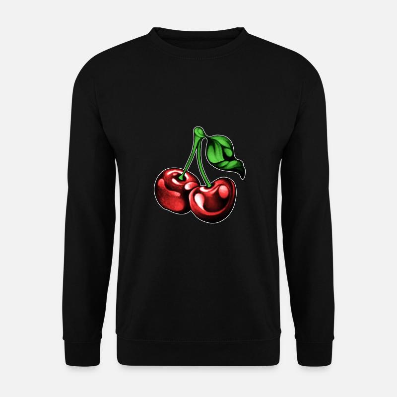 Kirschen Kirsche Obst Früchte Sommer - Unisex Pullover - Schwarz