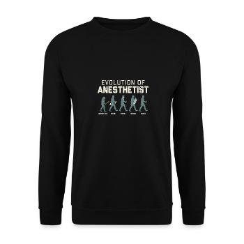 Evolution Of Anesthetist Für Anästhesie Ärzte - Unisex Pullover - Schwarz - Vorne - Alina (178cm) & Michal (187cm)