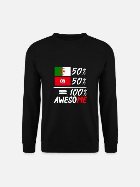 50% Algériens 50 % Tunisiens - Sweat-shirt Unisexe - noir