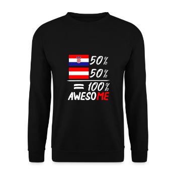 50% Croate 50% Autriche - Sweat-shirt Unisexe - noir - Devant - Alina (178cm) & Michal (187cm)