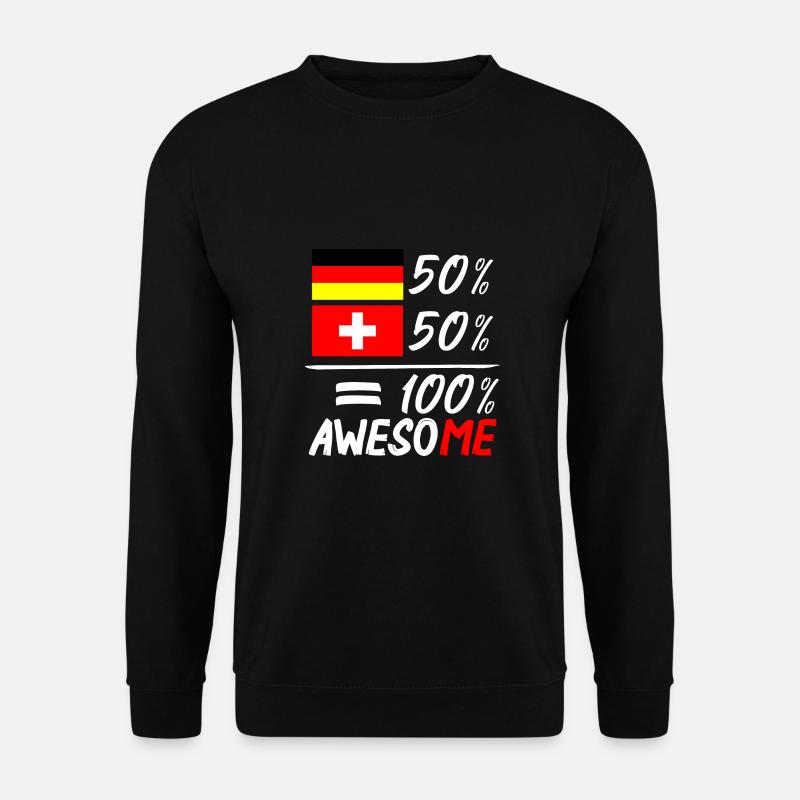 50% Deutsch 50% Schweiz - Unisex Pullover - Schwarz