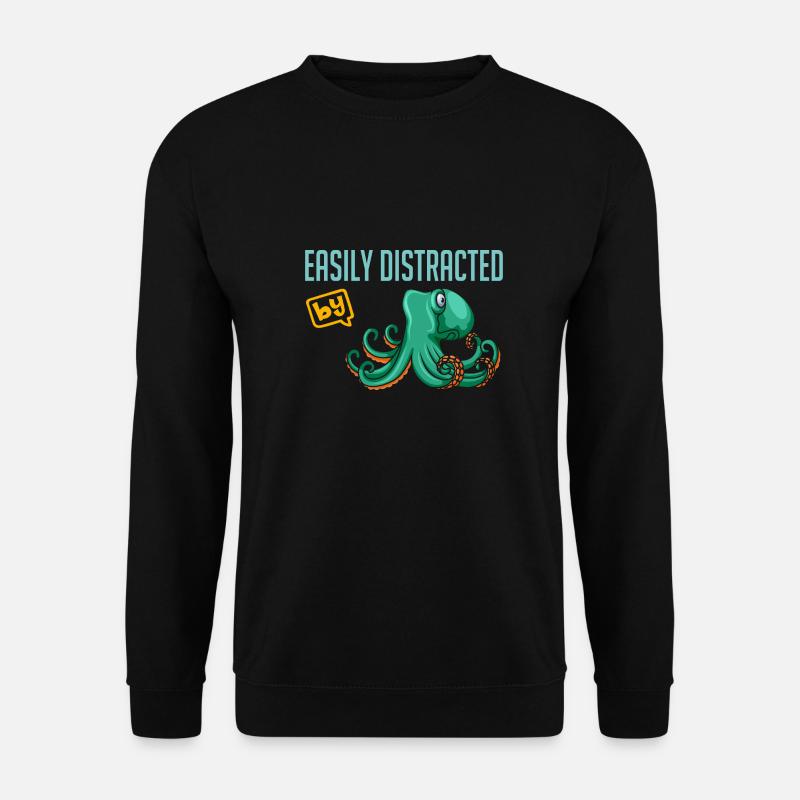 Ich liebe Oktopusse Cephalopoden - Unisex Pullover - Schwarz