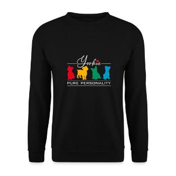 Yorkie Yorkshire Terrier strong personality - Unisex Sweatshirt - black - Front - Alina (178cm) & Michal (187cm)