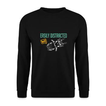 Crazy about tarantulas funny spider saying - Unisex Sweatshirt - black - Front - Alina (178cm) & Michal (187cm)