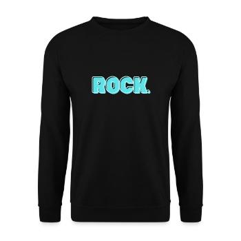 ROCK. - Retro Musiker Konzert - Unisex Pullover - Schwarz - Vorne - Alina (178cm) & Michal (187cm)