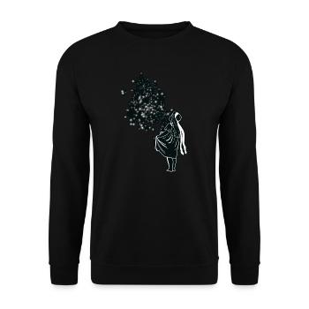 Merry Christmas -Make a wish - Unisex Pullover - Schwarz - Vorne - Alina (178cm) & Michal (187cm)