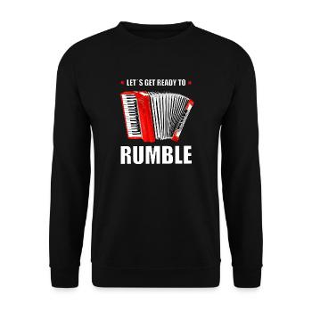 Accordion: Let's get ready to rumble. - Unisex Sweatshirt - black - Front - Alina (178cm) & Michal (187cm)