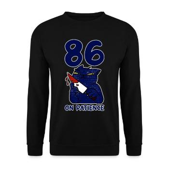 86 Sur la patience 4 - Sweat-shirt Unisexe - noir - Devant - Alina (178cm) & Michal (187cm)