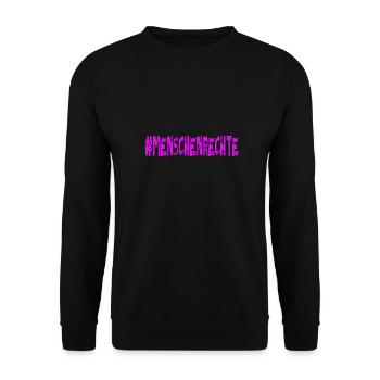 AfD stoppen gegen rechts Demokratie Vielfalt - Unisex Pullover - Schwarz - Vorne - Alina (178cm) & Michal (187cm)