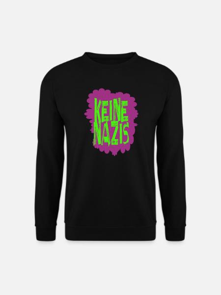 AfD stoppen gegen rechts Demokratie Vielfalt links - Unisex Pullover - Schwarz