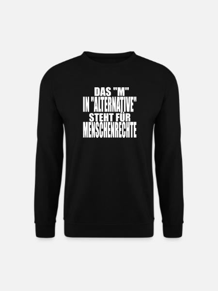 AfD stoppen gegen rechts Demokratie Vielfalt links - Unisex Pullover - Schwarz