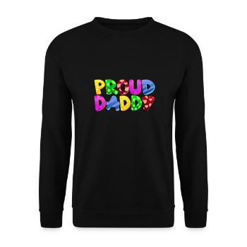 Baby Eltern Kind Geschenk Sprüche Geburt Mama Papa - Unisex Pullover - Schwarz - Vorne - Alina (178cm) & Michal (187cm)