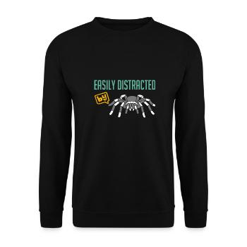 Crazy about tarantulas funny spider saying - Unisex Sweatshirt - black - Front - Alina (178cm) & Michal (187cm)