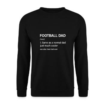 Funny Football Dad Definition Football Lover - Unisex Sweatshirt - black - Front - Alina (178cm) & Michal (187cm)