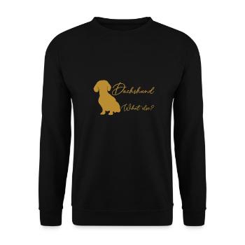 Teckel, quoi d’autre? Silhouette teckel - Sweat-shirt Unisexe - noir - Devant - Alina (178cm) & Michal (187cm)