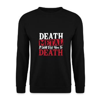 Heavy Metal Hardrock-Musik Death Metal - Unisex Pullover - Schwarz - Vorne - Alina (178cm) & Michal (187cm)
