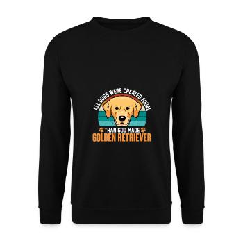 Dog Golden Retriever - Unisex Sweatshirt - black - Front - Alina (178cm) & Michal (187cm)