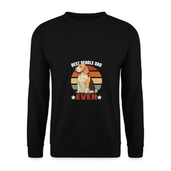 Chien Beagle Meilleur Beagle Papa Jamais - Sweat-shirt Unisexe - noir - Devant - Alina (178cm) & Michal (187cm)