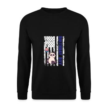 Panda America 4 juillet Birthday Boy - Sweat-shirt Unisexe - noir - Devant - Alina (178cm) & Michal (187cm)