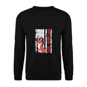 Fox America 4 juillet Independence Birthday Girl - Sweat-shirt Unisexe - noir - Devant - Alina (178cm) & Michal (187cm)