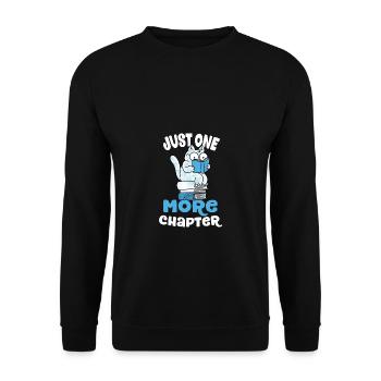 Juste un chapitre de plus Livre Amoureux des chats - Sweat-shirt Unisexe - noir - Devant - Alina (178cm) & Michal (187cm)