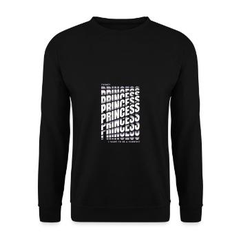 Forget Princess I Want To Be A Scientist Girl - Unisex Pullover - Schwarz - Vorne - Alina (178cm) & Michal (187cm)